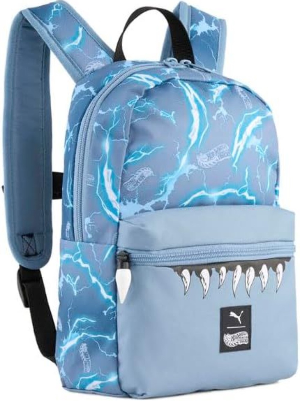 PUMA -Hot Wheels Light Blue Lightning Print Backpack for kids